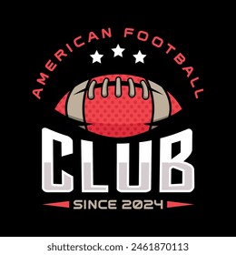 Vintage american football logo badge vector isolated. Football logo vector template. American football league vintage label, emblem and design element