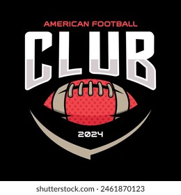 Vintage american football logo badge vector isolated. Football logo vector template. American football league vintage label, emblem and design element