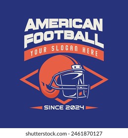 Vintage american football logo badge vector isolated. Football logo vector template. American football league vintage label, emblem and design element