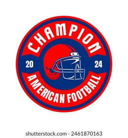 Vintage american football logo badge vector isolated. Football logo vector template. American football league vintage label, emblem and design element