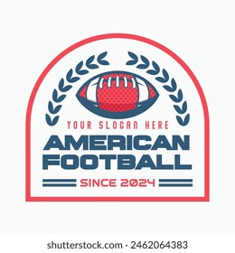 Vintage american football logo badge vector isolated. Football logo vector template. American football league vintage label, emblem and design element