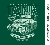 Vintage American M4 Sherman Tank Vector Graphic,
Vintage M4 Sherman Tank Graphic T-shirt

