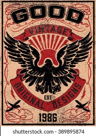 Vintage Americana Eagle Graphic
