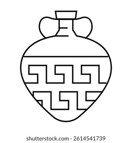 vintage amphora line icon vector. vintage amphora sign. isolated contour symbol black illustration