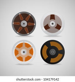 Vintage analogue music recordable babin. Illustration