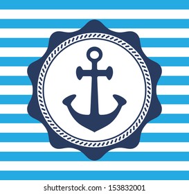 vintage anchor emblem