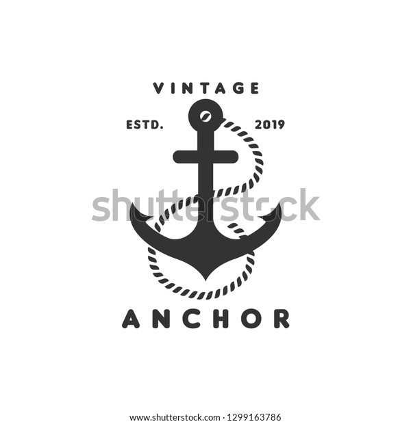 Vintage Anchor Logo Graphic Design Template Stock Vector (Royalty Free ...