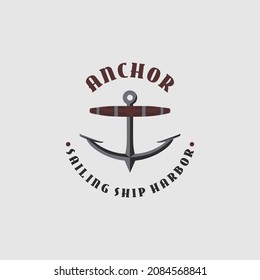 Vintage Anchor Logo For Sailing Ship Harbour Nautical Design Inspiration
