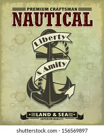 Vintage Anchor poster design 