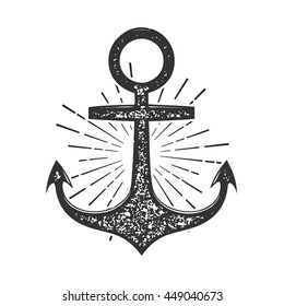 Vintage anchor vector illustration