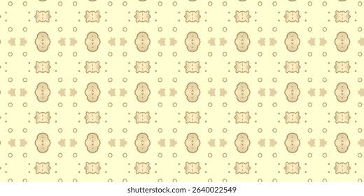Vintage Animal Cookie Pattern on Light Beige Background