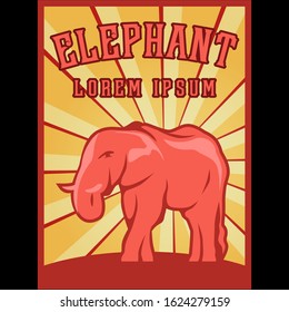 Vintage animal poster, retro style