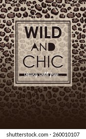 vintage animal skin background and typography for apparel