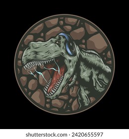 vintage animal vector illustration dark art