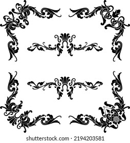 Vintage Antique Baroque Decorative Element