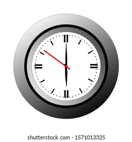 Vintage antique clock vector design six o'clock. - Vector 