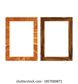 Vintage antique gold beautiful rectangular frames. Set of squared golden vintage wooden frame for your design. Vintage cover. Place for text. Template vector illustration.