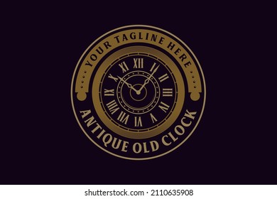 Antiguo reloj vintage con estilo Steampunk para la inspiración del diseño del logotipo Emblem