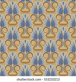 Vintage antique seamless pattern. For gift packaging design textiles scrapbooking. Vector illustration