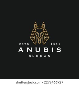 Vintage anubis logo. simple icon, template design .