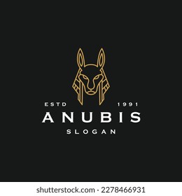 Vintage anubis logo. simple icon, template design .