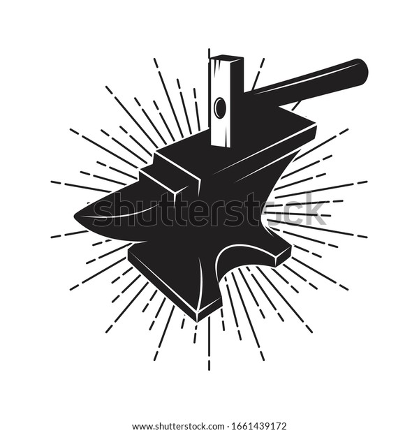 anvil and hammer vector