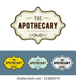 Vintage & Apothecary-Style Label