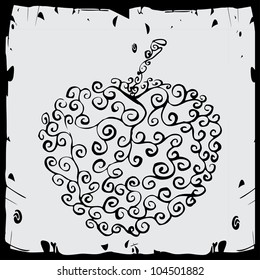 Vintage apple label