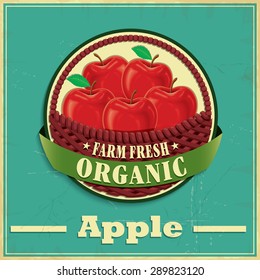 Vintage apple poster design