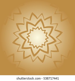 Vintage arabian vector mandala pattern. Hand drawn abstract tile. Decorative retro banner. Wallpaper for banner, invitation, wedding card, caver and others.