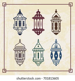 Vintage arabic lanterns. 