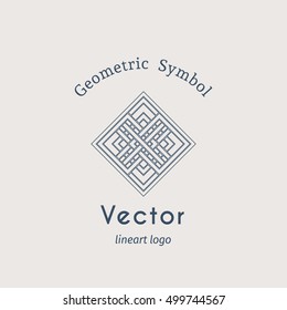 Vintage arabic ornament. Vector emblem for luxury logos and retro ornamental design.