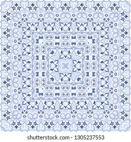 Vintage Arabic pattern. Persian colored carpet. Rich ornament for fabric design, handmade, interior decoration, textiles. White background.
