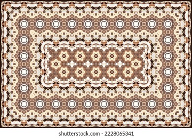 Vintage Arabic pattern. Persian colored carpet. Rich ornament for fabric design, handmade, interior decoration, textiles.