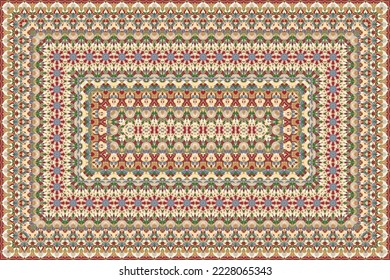 Patrón árabe vintage. Alfombra de color persa. Ricos adornos para el diseño de tejidos, hechos a mano, decoración interior, textiles.