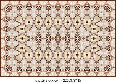 Vintage Arabic pattern. Persian colored carpet. Rich ornament for fabric design, handmade, interior decoration, textiles.