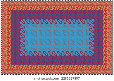 
Vintage Arabic pattern. Persian colored carpet. Rich ornament for fabric design, handmade, interior decoration, textiles. Abstract background.