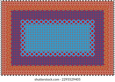
Vintage Arabic pattern. Persian colored carpet. Rich ornament for fabric design, handmade, interior decoration, textiles. Abstract background.
