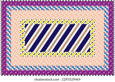 
Vintage Arabic pattern. Persian colored carpet. Rich ornament for fabric design, handmade, interior decoration, textiles. Abstract background.