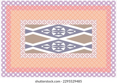 
Vintage Arabic pattern. Persian colored carpet. Rich ornament for fabric design, handmade, interior decoration, textiles. Abstract background.