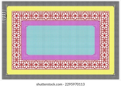 Vintage Arabic pattern. Persian colored carpet. Rich ornament for fabric design, handmade, interior decoration, textiles. Abstract background.