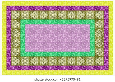 Vintage Arabic pattern. Persian colored carpet. Rich ornament for fabric design, handmade, interior decoration, textiles. Abstract background.