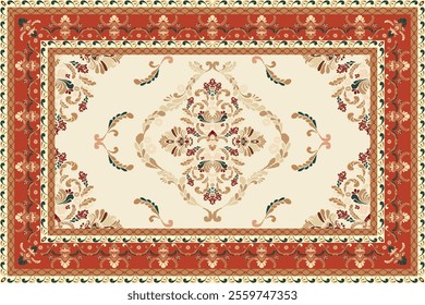 Vintage Arabic pattern.Persian colored carpet.Rich ornament for fabric design,handmade,interior decoration,textiles.Abstract design of persian carpet with geometric ornament.Moroccan style background.