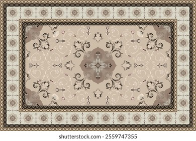 Vintage Arabic pattern.Persian colored carpet.Rich ornament for fabric design,handmade,interior decoration,textiles.Abstract design of persian carpet with geometric ornament.Moroccan style background.