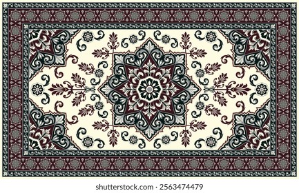 Vintage Arabic pattern.Persian colored carpet.Rich ornament for fabric design,handmade,interior decoration,textiles.Abstract design of persian carpet with geometric ornament.Moroccan style background.