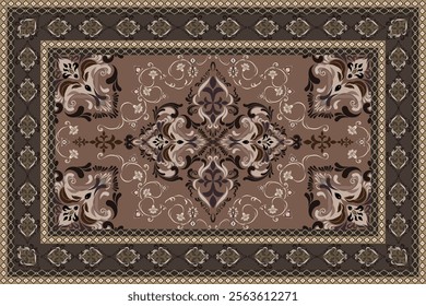 Vintage Arabic pattern.Persian colored carpet.Rich ornament for fabric design,handmade,interior decoration,textiles.Abstract design of persian carpet with geometric ornament.Moroccan style background.