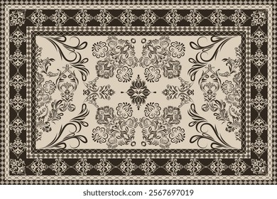 Vintage Arabic pattern.Persian colored carpet.Rich ornament for fabric design,handmade,interior decoration,textiles.Abstract design of persian carpet with geometric ornament.Moroccan style background.