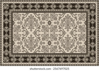 Vintage Arabic pattern.Persian colored carpet.Rich ornament for fabric design,handmade,interior decoration,textiles.Abstract design of persian carpet with geometric ornament.Moroccan style background.