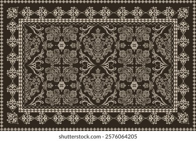 Vintage Arabic pattern.Persian colored carpet.Rich ornament for fabric design,handmade,interior decoration,textiles.Abstract design of persian carpet with geometric ornament.Moroccan style background.