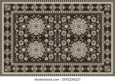 Vintage Arabic pattern.Persian colored carpet.Rich ornament for fabric design,handmade,interior decoration,textiles.Abstract design of persian carpet with geometric ornament.Moroccan style background.